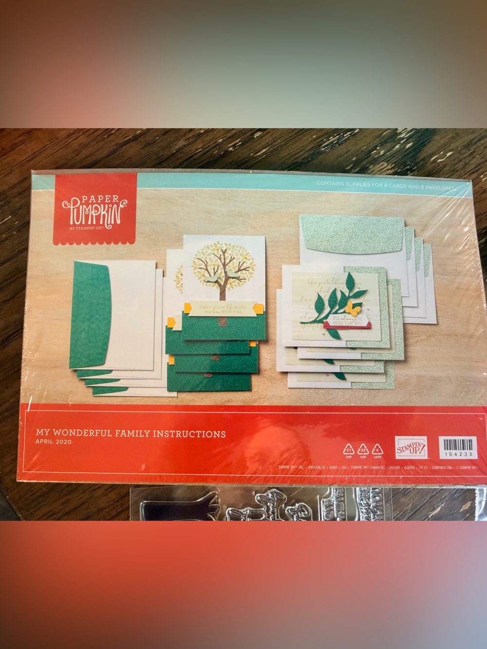 Stampin' Up! Paper Pumpkin Card Kit in Green and Teal with Yellow Accents